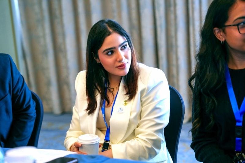 A panellist speaking during a session at the Future Youth Leadership Summit.